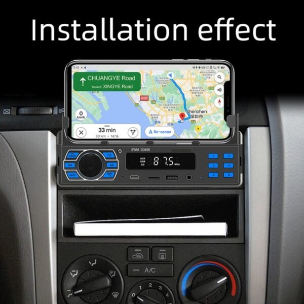 SWM D3400 Car Bluetooth MP3 Player Support Smart Voice Assistant / FM - Image 13