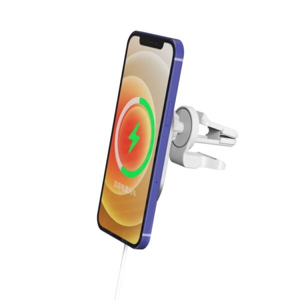 X19 Magsafe Car Air Outlet Vent Mount Clamp Holder 15W Fast Charging Qi Magnetic Wireless Charger, X19 - Image 5