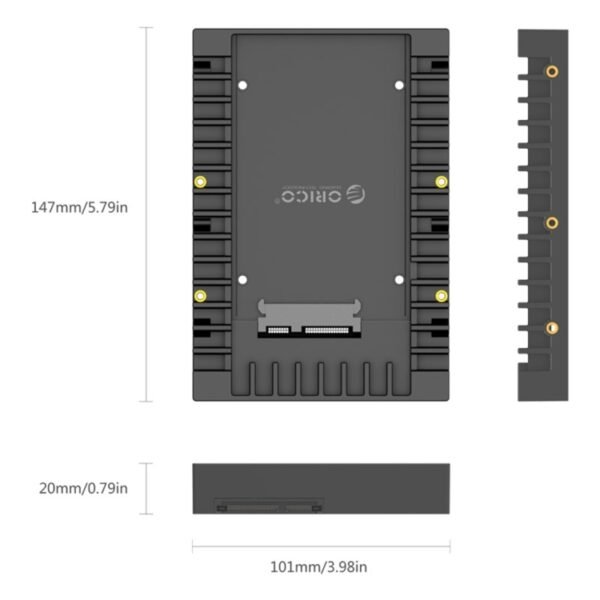 ORICO 1125SS SATA 3.0 Fast Transfer Speed 2.5 to 3.5 inch Hard Drive Caddy / Convertor Enclosure(Black) - Image 4