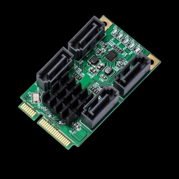 4 Port SATA III 6G Mini PCI Express Marvel 88SE9215 Controller Card - Image 3