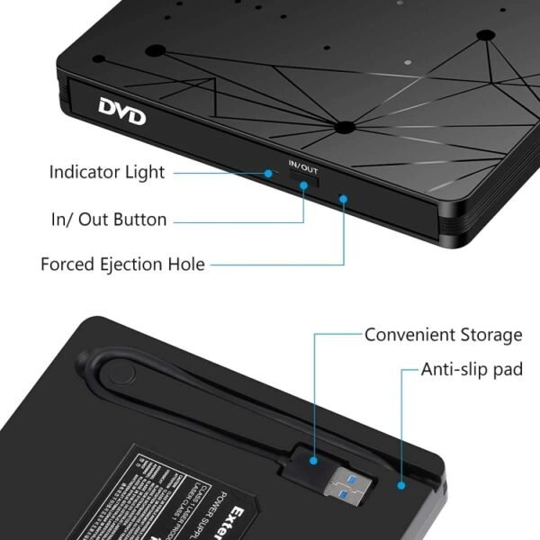 External USB 3.0 Portable DVD RW Reader Optical Drive Reader - Image 5