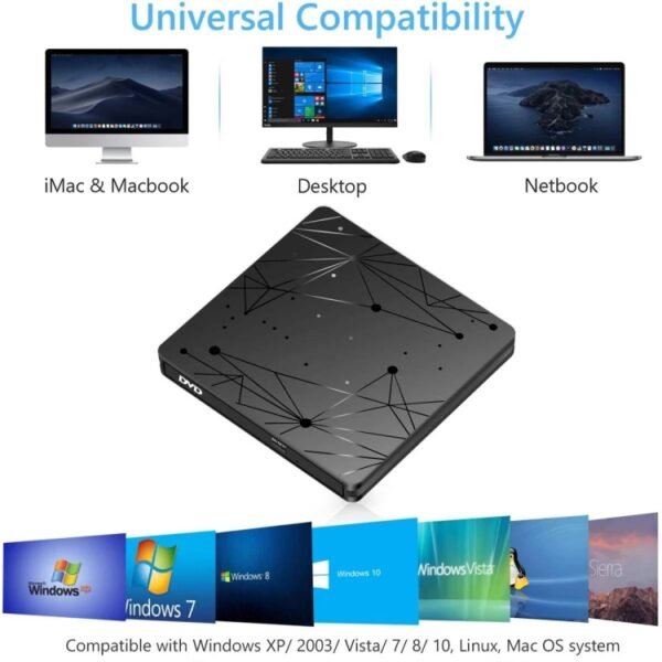 External USB 3.0 Portable DVD RW Reader Optical Drive Reader - Image 7