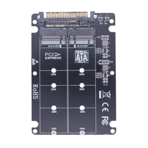 NGFF M.2 NVME to U.2 2 Ports Adapter Card Dual SSD to U.2 SFF-8639 Card Adapter - Image 2