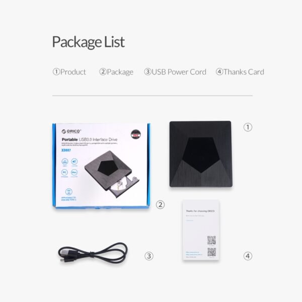 ORICO XD007 USB3.0 External CD Driver - Image 13