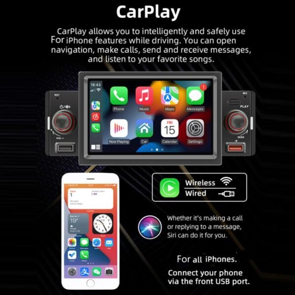 5 inch Bluetooth AUX Mobile Phone Interconnection USB Interface Car MP5 - Image 5