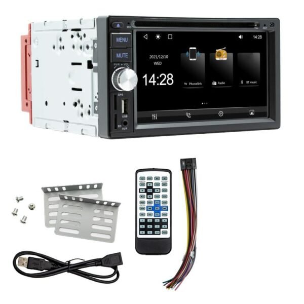 6.2 inch Bluetooth AUX Mobile Phone Interconnection USB Interface Car DVD - Image 2