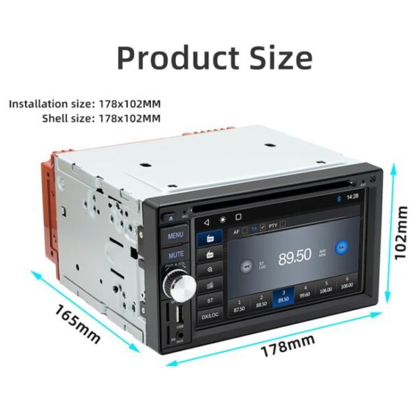 6.2 inch Bluetooth AUX Mobile Phone Interconnection USB Interface Car DVD - Image 3