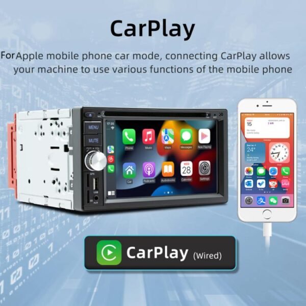 6.2 inch Bluetooth AUX Mobile Phone Interconnection USB Interface Car DVD - Image 6