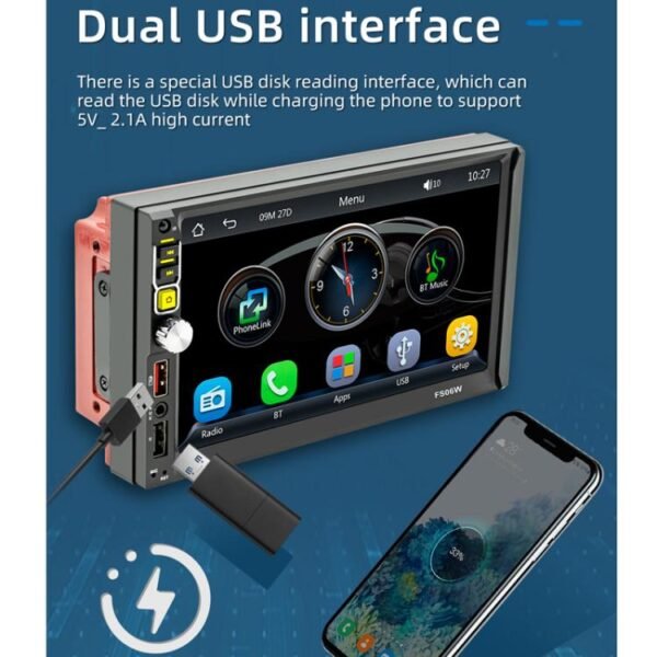 7 Inch Wireless CarPlay Mobile Phone Interconnection Car MP5 - Image 13