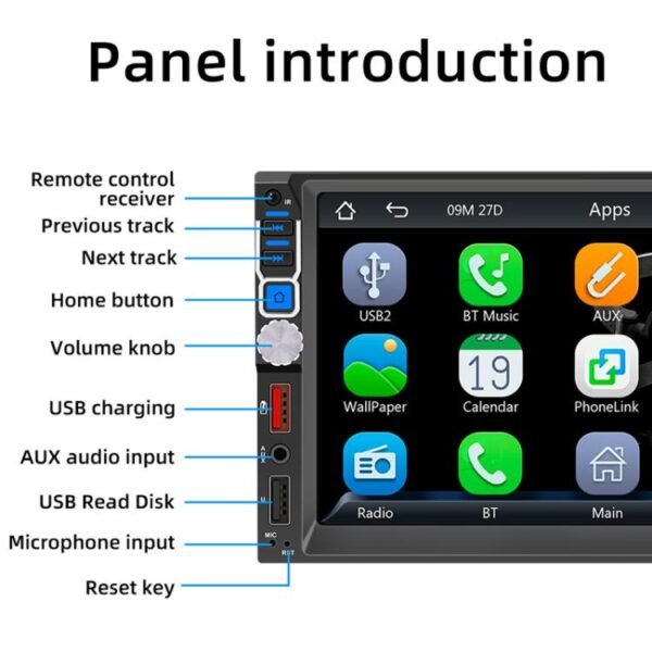 7 Inch Wireless CarPlay Mobile Phone Interconnection Car MP5 - Image 5