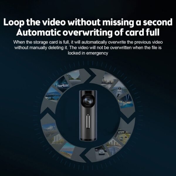Car 1080P HD WiFi Driving Recorder, Supports Mobile APP Link & Automatic Loop Recording - Image 9