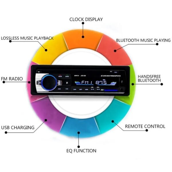 JSD-520 Car Stereo Radio MP3 Audio Player Support Bluetooth Hand-free Calling / FM / USB / SD, EU Plug Version - Image 6