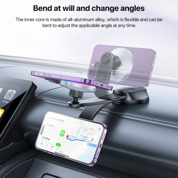 Yesido C292 15W Magnetic Suction Wireless Charging Car Holder - Image 3