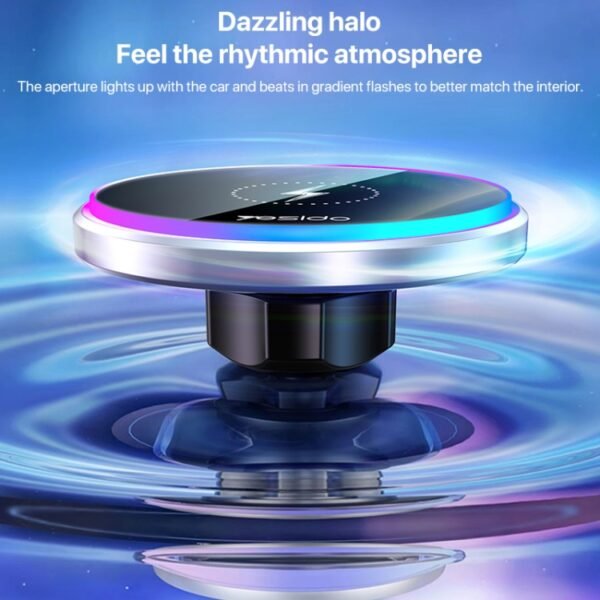 Yesido C292 15W Magnetic Suction Wireless Charging Car Holder - Image 4