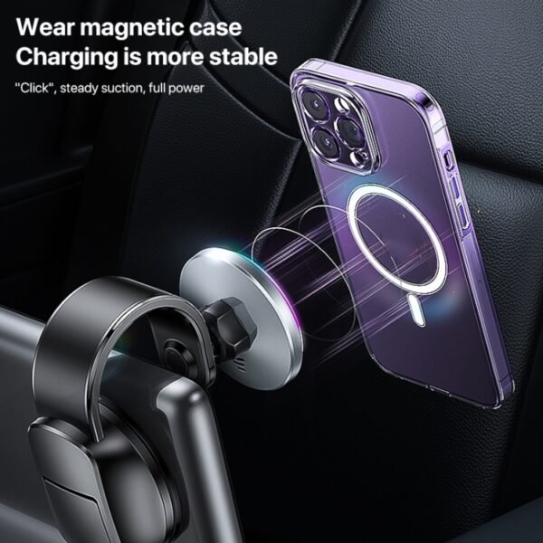Yesido C292 15W Magnetic Suction Wireless Charging Car Holder - Image 6