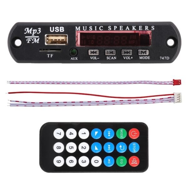 Car 12V Audio MP3 Player Decoder Board FM Radio TF USB 3.5 mm AUX, without Bluetooth and Recording - Image 7