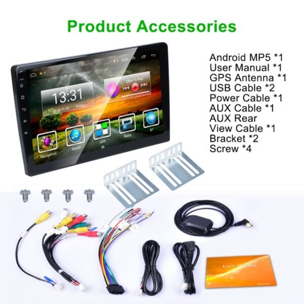 HD 9 inch Universal Car Android 8.1 Radio Receiver MP5 Player, Support FM & Bluetooth & TF Card & GPS - Image 15