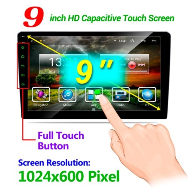 HD 9 inch Universal Car Android 8.1 Radio Receiver MP5 Player, Support FM & Bluetooth & TF Card & GPS - Image 7