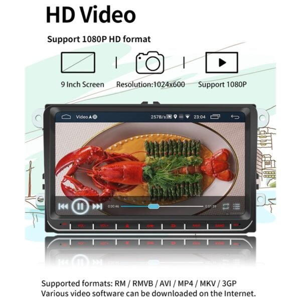 9093 HD 9 inch Car Android 8.1 Radio Receiver MP5 Player for Volkswagen, Support FM & Bluetooth & TF Card & GPS & WiFi with Decoding - Image 16