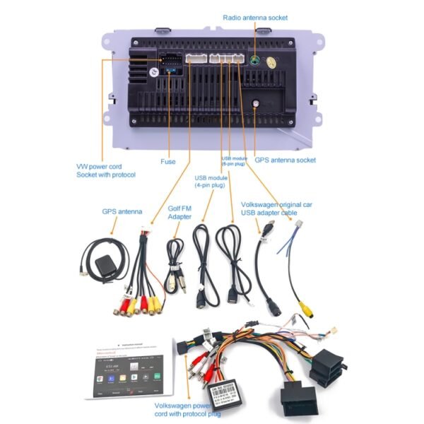 9093 HD 9 inch Car Android 8.1 Radio Receiver MP5 Player for Volkswagen, Support FM & Bluetooth & TF Card & GPS & WiFi with Decoding - Image 4