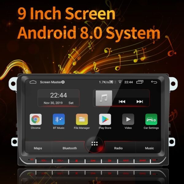 9093 HD 9 inch Car Android 8.1 Radio Receiver MP5 Player for Volkswagen, Support FM & Bluetooth & TF Card & GPS & WiFi with Decoding - Image 5