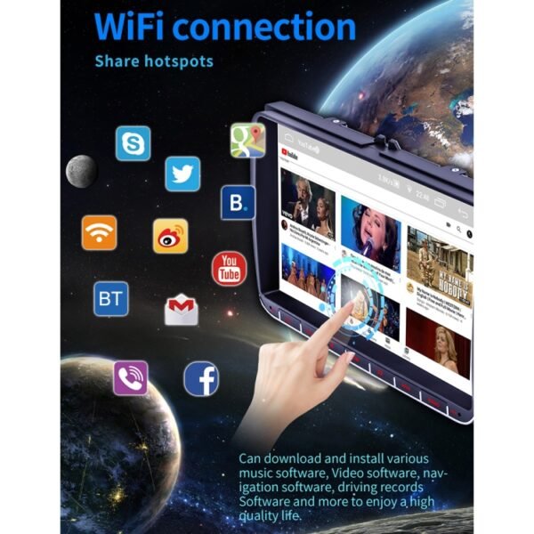 9093 HD 9 inch Car Android 8.1 Radio Receiver MP5 Player for Volkswagen, Support FM & Bluetooth & TF Card & GPS & WiFi with Decoding - Image 8