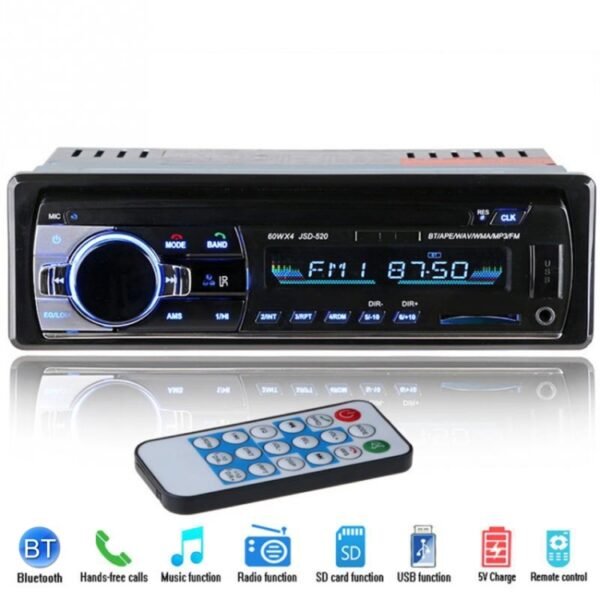JSD-520 Car Stereo Radio MP3 Audio Player Support Bluetooth Hand-free Calling / FM / USB / SD, Ordinary Version - Image 2