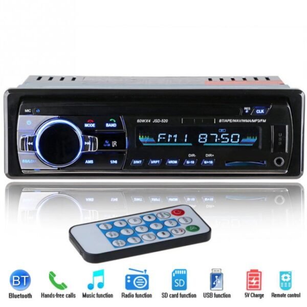 JSD-520 Car Stereo Radio MP3 Audio Player Support Bluetooth Hand-free Calling / FM / USB / SD, Ordinary Version - Image 4
