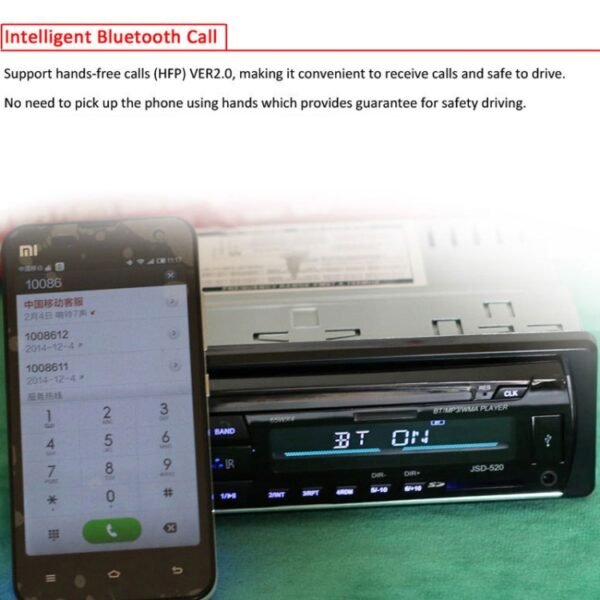 JSD-520 Car Stereo Radio MP3 Audio Player Support Bluetooth Hand-free Calling / FM / USB / SD, Ordinary Version - Image 5