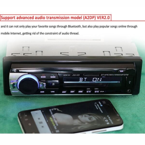 JSD-520 Car Stereo Radio MP3 Audio Player Support Bluetooth Hand-free Calling / FM / USB / SD, Ordinary Version - Image 6