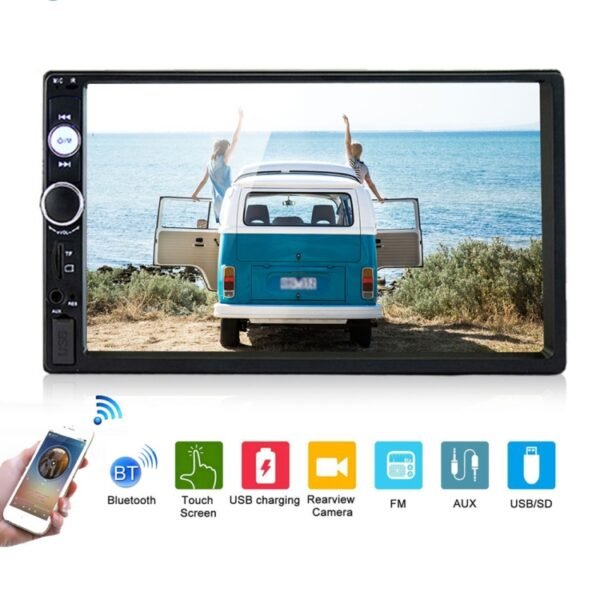 7010B HD 2 Din 7 inch Car Bluetooth Radio Receiver MP5 Player, Support FM & USB & TF Card - Image 11