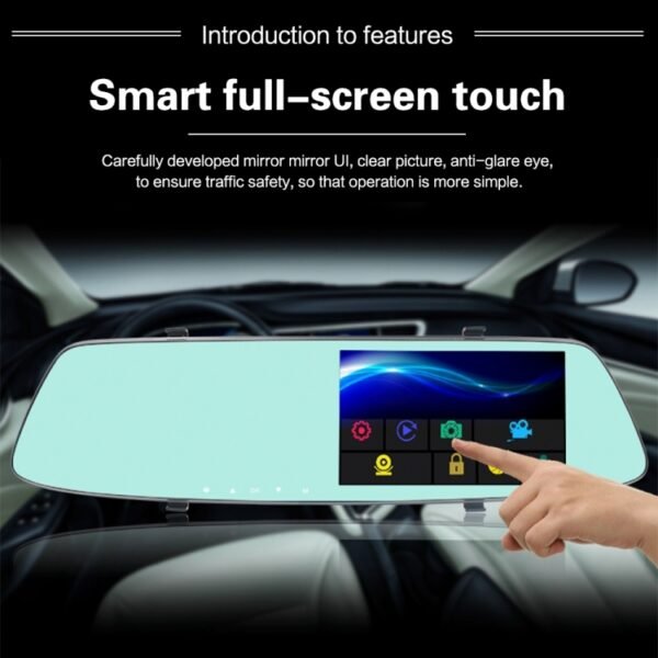 G705 5 inch LCD Touch Screen Rear View Mirror Car Recorder with Separate Camera, 170 Degree Wide Angle Viewing, Support Loop Video / Motion Detection / G-Sensor / TF Card - Image 8