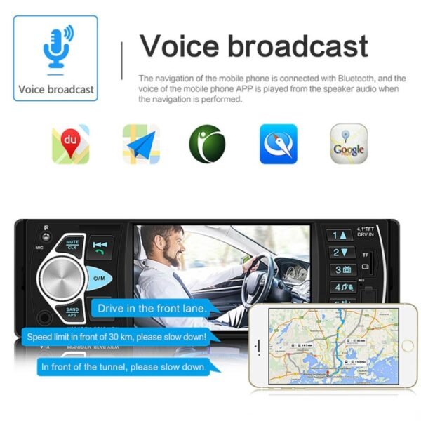 SWM-4022D HD 4.1 inch 12V Universal Car Radio Receiver MP5 Player, Support FM & Bluetooth & TF Card with Remote Control - Image 15