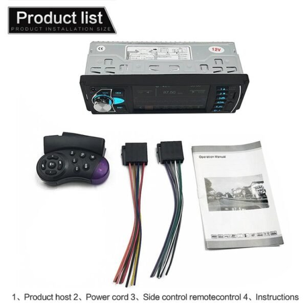 SWM-4022D HD 4.1 inch 12V Universal Car Radio Receiver MP5 Player, Support FM & Bluetooth & TF Card with Remote Control - Image 6