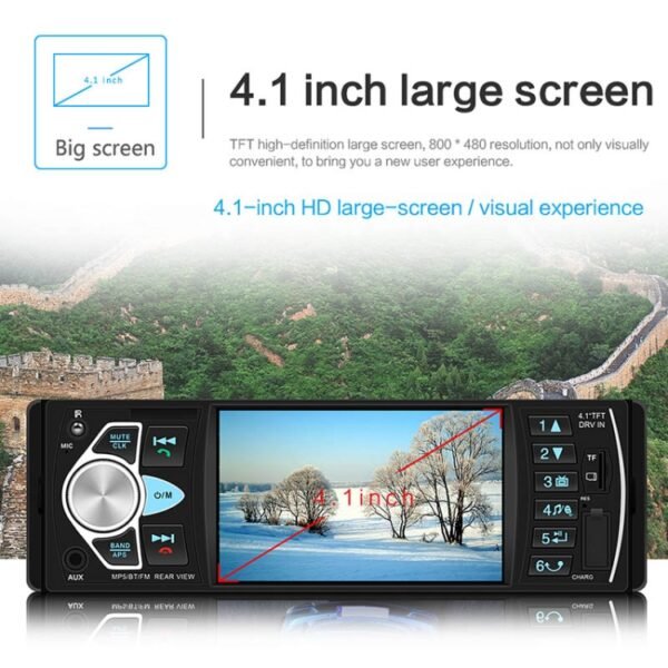 SWM-4022D HD 4.1 inch 12V Universal Car Radio Receiver MP5 Player, Support FM & Bluetooth & TF Card with Remote Control - Image 10