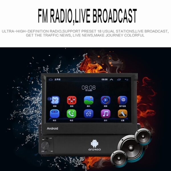 SU 9701 1GB+32GB 7 inch HD Foldable Universal Car Android Radio Receiver MP5 Player, Support FM & Bluetooth & TF Card & GPS & Phone Link & WiFi - Image 15