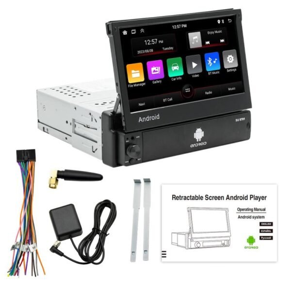 SU 9701 1GB+32GB 7 inch HD Foldable Universal Car Android Radio Receiver MP5 Player, Support FM & Bluetooth & TF Card & GPS & Phone Link & WiFi - Image 5