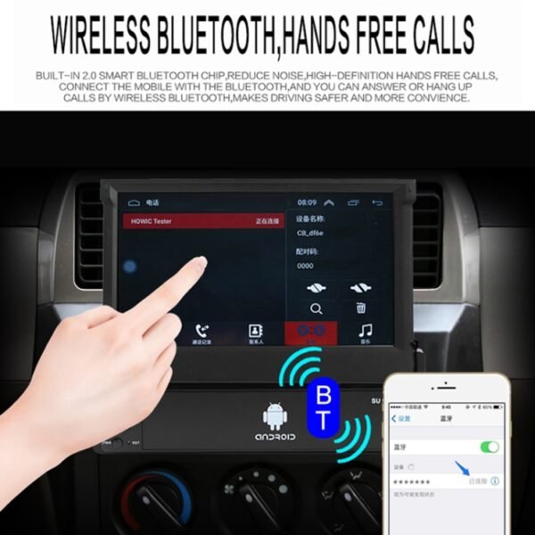 SU 9701 1GB+32GB 7 inch HD Foldable Universal Car Android Radio Receiver MP5 Player, Support FM & Bluetooth & TF Card & GPS & Phone Link & WiFi - Image 10