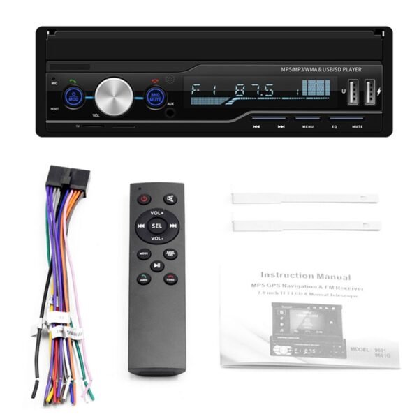T100 7 inch HD Universal Car Radio Receiver MP5 Player, Support FM & AM & RDS & Bluetooth & Phone Link with Remote Control - Image 6