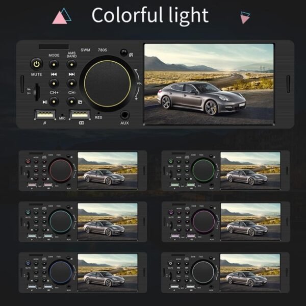 7805 4.1 inch Universal Car Radio Receiver MP5 Player, Support FM & Bluetooth & TF Card with Remote Control - Image 15
