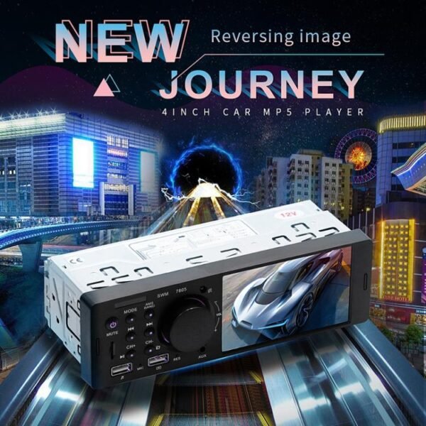 7805 4.1 inch Universal Car Radio Receiver MP5 Player, Support FM & Bluetooth & TF Card with Remote Control - Image 7