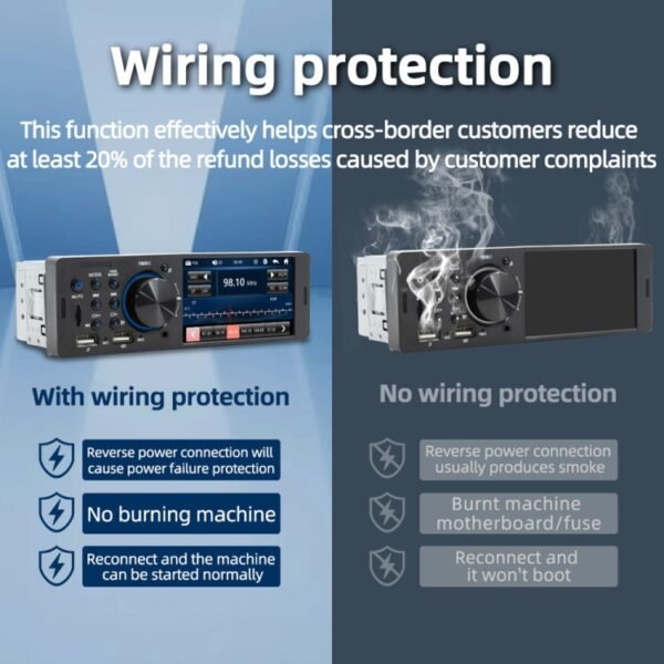 SWM-7805C 4.1 inch Touch Screen Universal Car Radio Receiver MP5 Player, Support FM & Bluetooth & TF Card with Remote Control - Image 16