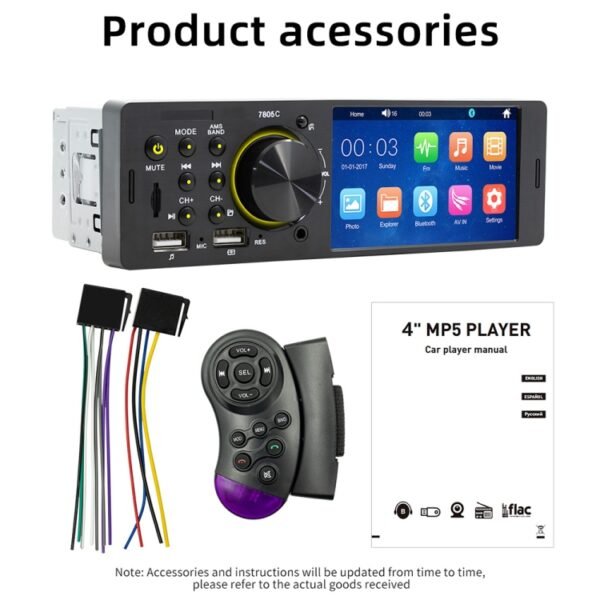 SWM-7805C 4.1 inch Touch Screen Universal Car Radio Receiver MP5 Player, Support FM & Bluetooth & TF Card with Remote Control - Image 7