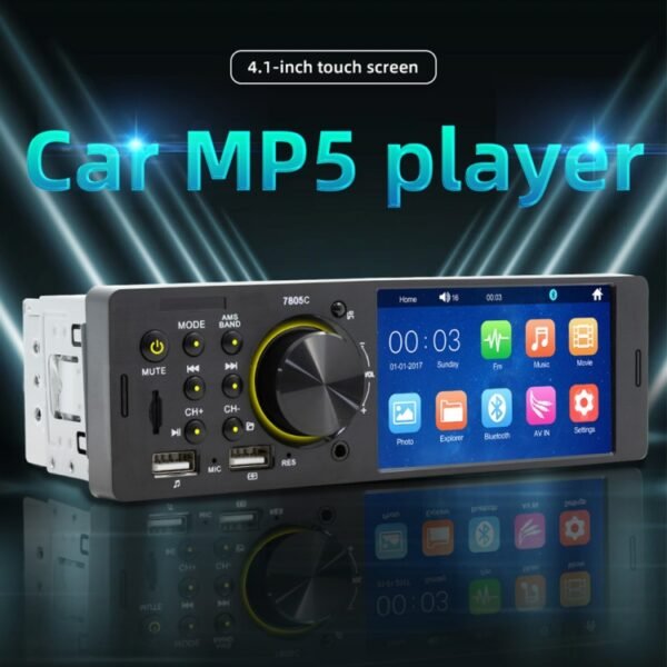 SWM-7805C 4.1 inch Touch Screen Universal Car Radio Receiver MP5 Player, Support FM & Bluetooth & TF Card with Remote Control - Image 8