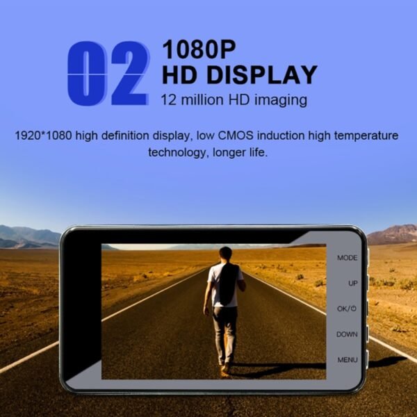 J20-1 2.5D 4 inch 170 Degrees Wide Angle Full HD 1080P Video Car DVR, Support TF Card / Motion Detection / Loop Recording - Image 7