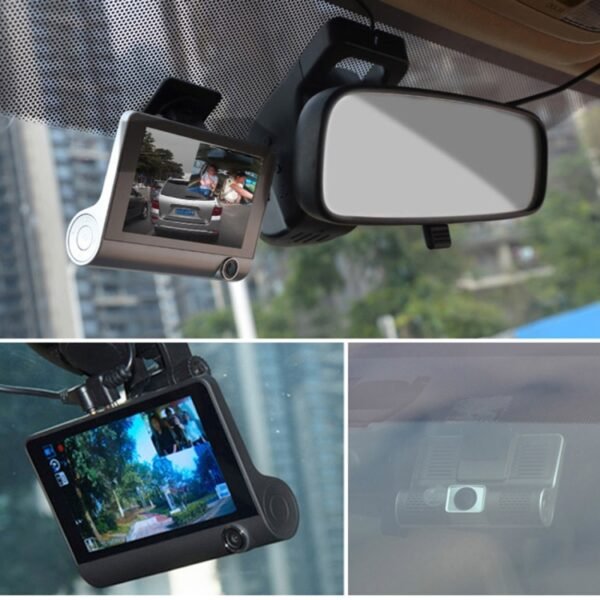 4.0 inch IPS Screen 5.0 Mega Pixels 170 Degrees Wide Angle Full HD 1080P 3 Channels Video Car DVR, Support Night Vision Fill Light / Reversing Visual / TF Card(32GB Max) / G-sensor / Motion Detection - Image 13