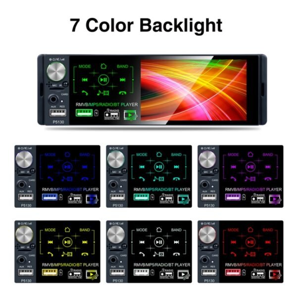 P5130 HD 1 Din 4.1 inch Car Radio Receiver MP5 Player, Support FM & AM & Bluetooth & TF Card, with Steering Wheel Remote Control - Image 15
