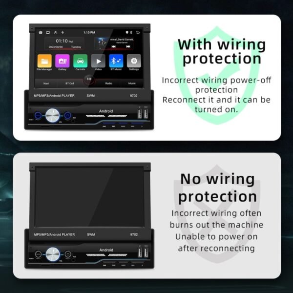 SWM 9702 Car HD 7 inch Android Radio Receiver MP5 Player, Support FM & Bluetooth & GPS & WiFi - Image 11