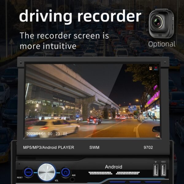 SWM 9702 Car HD 7 inch Android Radio Receiver MP5 Player, Support FM & Bluetooth & GPS & WiFi - Image 13
