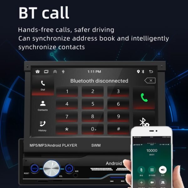 SWM 9702 Car HD 7 inch Android Radio Receiver MP5 Player, Support FM & Bluetooth & GPS & WiFi - Image 17